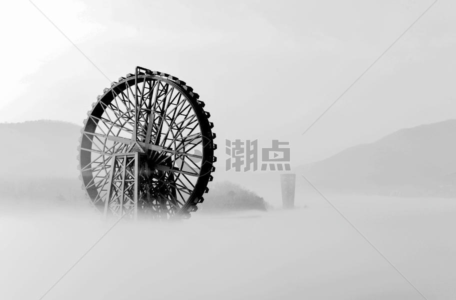 海市蜃楼城市风格的平流雾图片素材免费下载