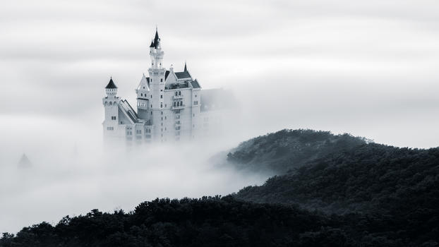 海市蜃楼城市风格的平流雾图片素材免费下载
