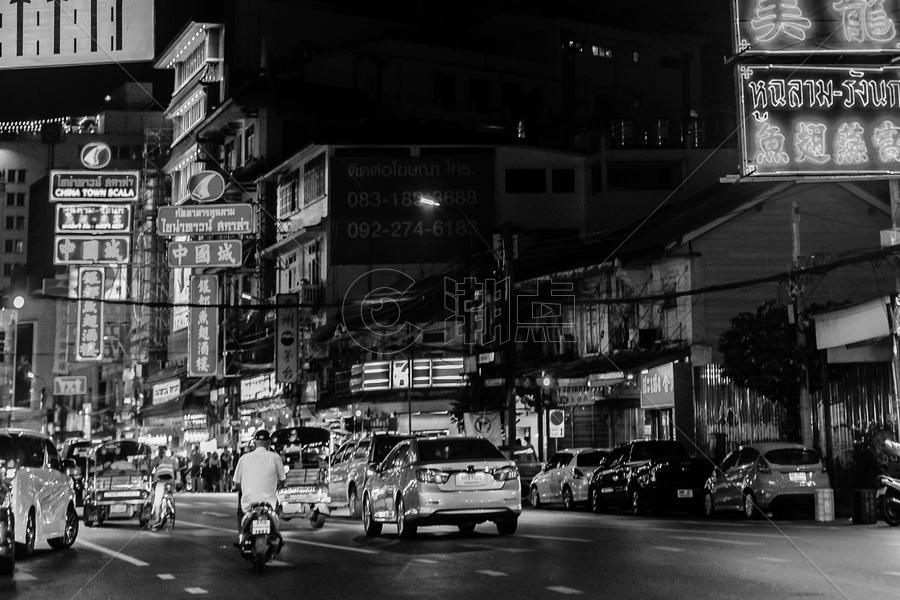 曼谷唐人街的马路图片素材免费下载