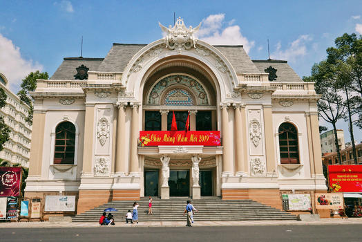 越南西贡歌剧院全景图片素材免费下载