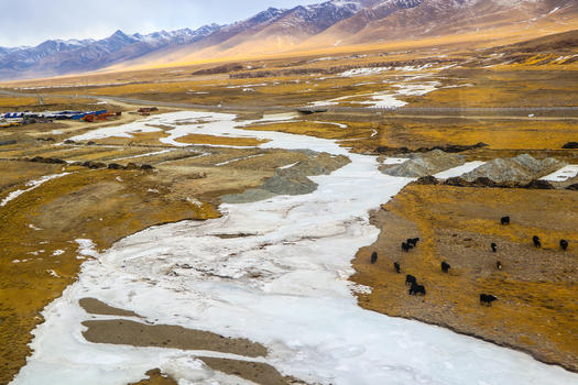 冬季西藏那曲高原风光图片素材免费下载
