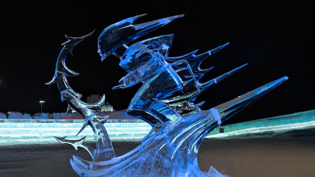 哈尔滨冰雪大世界冰雕图片素材免费下载