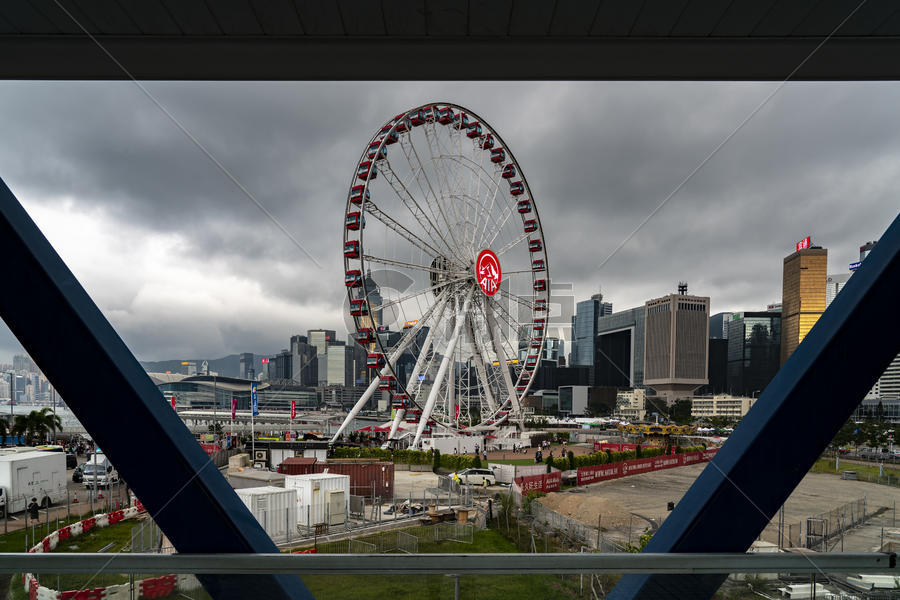 香港中环的摩天轮图片素材免费下载