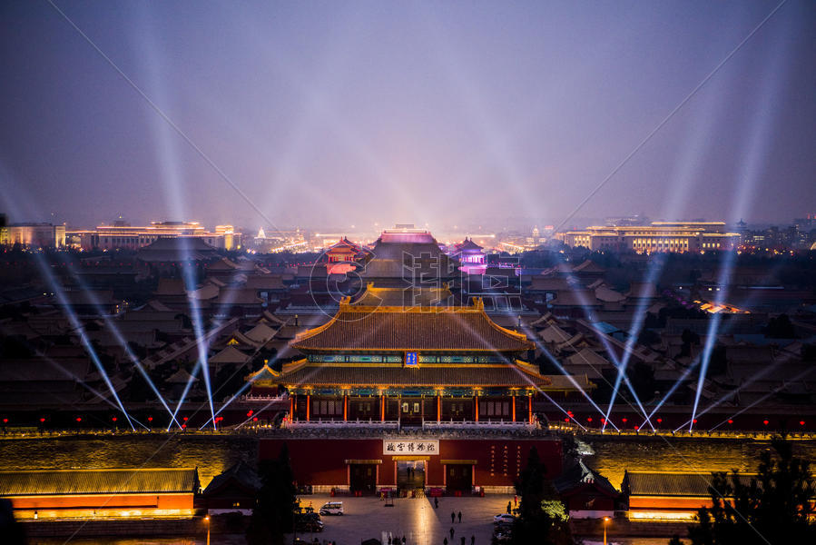 北京故宫紫禁城上元之夜图片素材免费下载