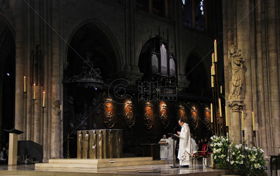 巴黎圣母院宗教仪式图片素材免费下载