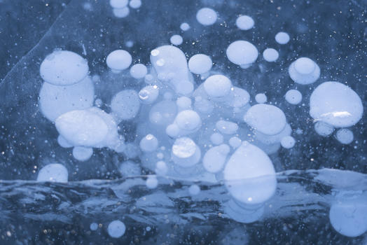 冬季冰泡细节图片素材免费下载