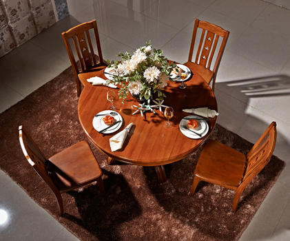 餐厅实木桌椅图片素材免费下载