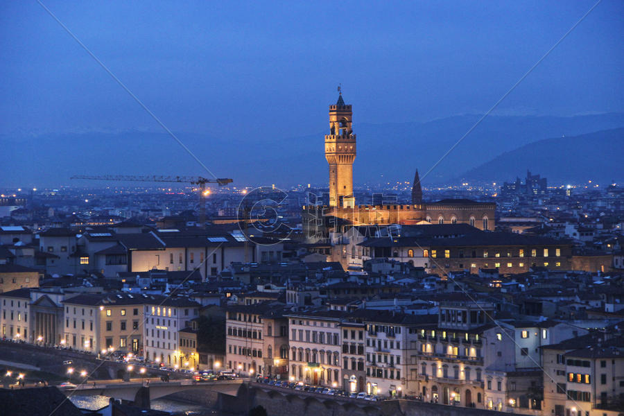 意大利佛罗伦萨夜景图片素材免费下载