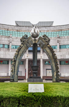 江西省博物馆外景建筑雕塑图片素材免费下载