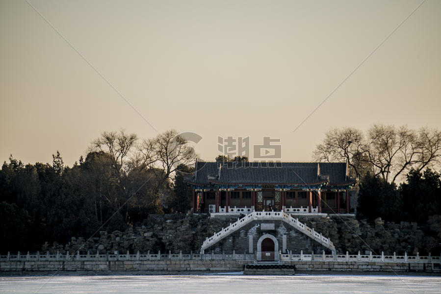 颐和园的冬天美景图片素材免费下载