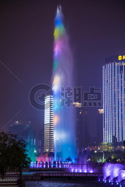 南昌秋水广场喷泉图片素材免费下载