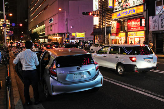 大阪大街夜景图片素材免费下载