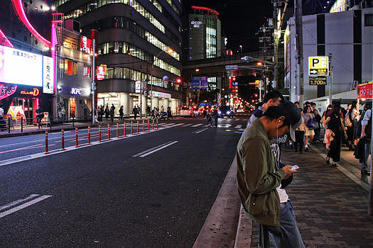 夜晚大阪街头图片素材免费下载