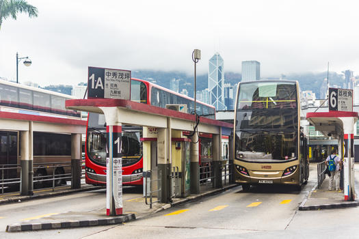 香港公交站台背景图片素材免费下载