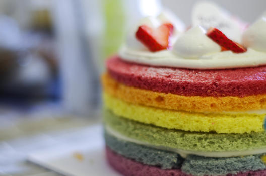 彩虹蛋糕甜点图片素材免费下载