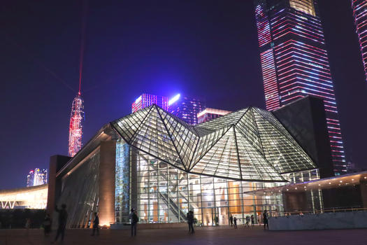 深圳音乐厅夜景图片素材免费下载