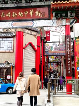 日本长崎的中国街图片素材免费下载