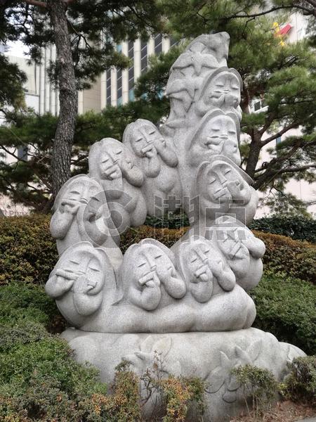 韩国釜山街头石雕 图片素材免费下载