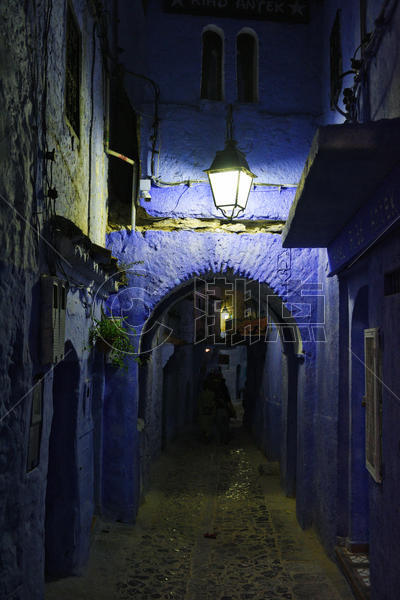 摩洛哥艾西拉小镇夜晚图片素材免费下载