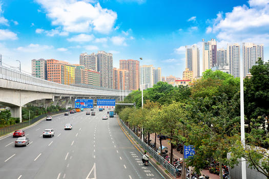 深圳公路上的车城市立交桥图片素材免费下载