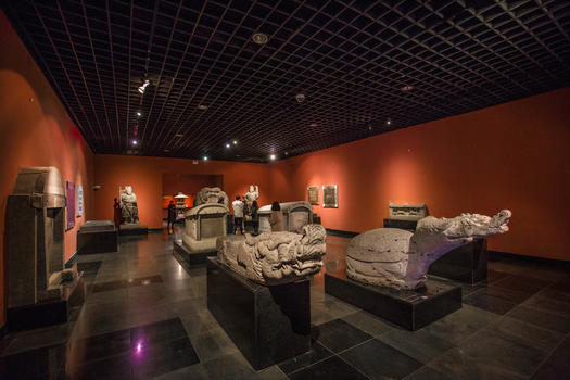 西安碑林博物馆石刻艺术馆内景图片素材免费下载