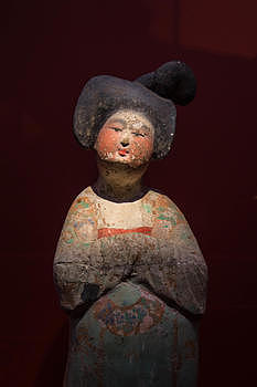 各式西安博物馆侍女陶俑图片素材免费下载