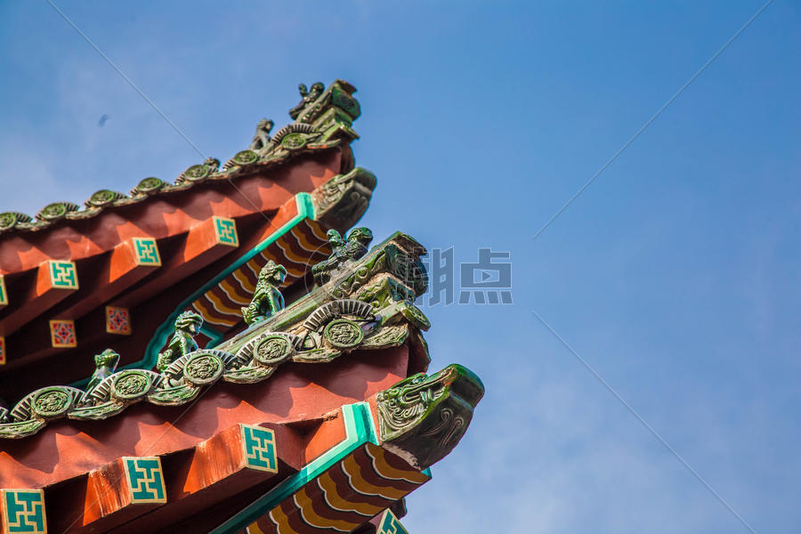 西安华清宫建筑飞檐图片素材免费下载