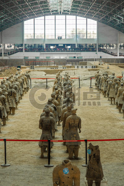 西安兵马俑博物馆阵列图片素材免费下载