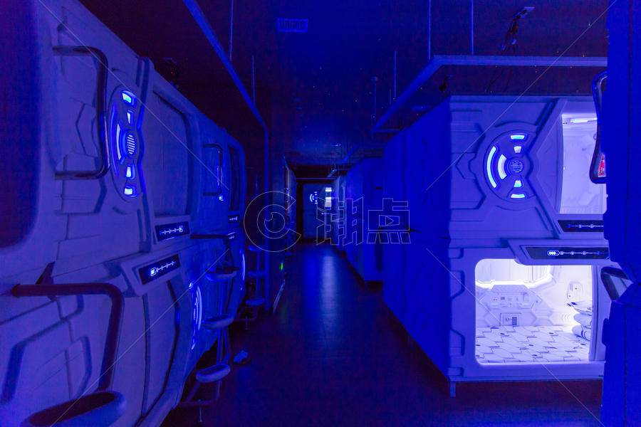 机场太空舱共享胶囊旅馆走廊图片素材免费下载