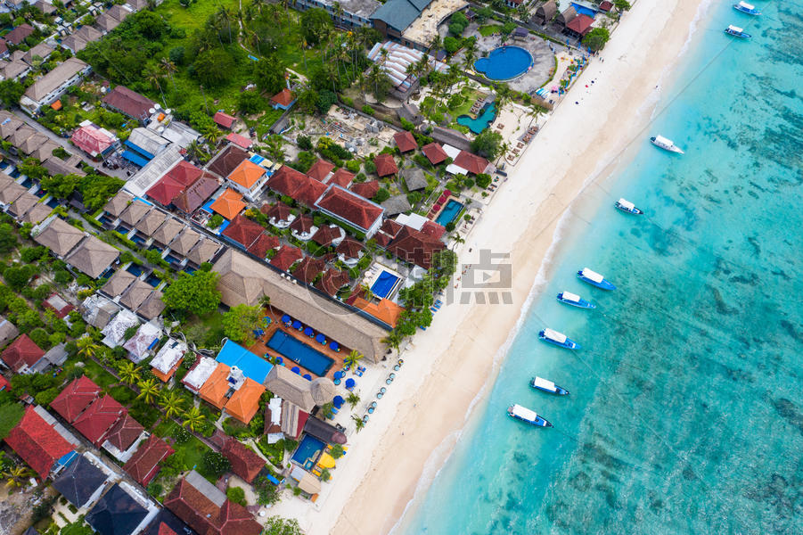 航拍印度尼西亚蓝梦岛图片素材免费下载