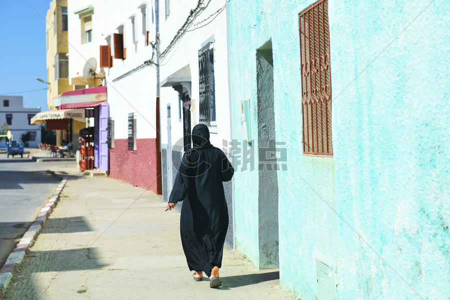 摩洛哥艾西拉小镇街景图片素材免费下载