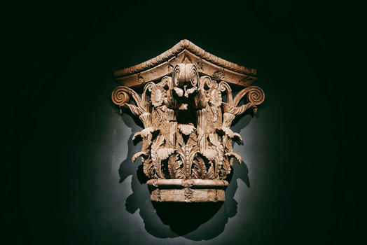 精美的希腊宫殿石柱头图片素材免费下载