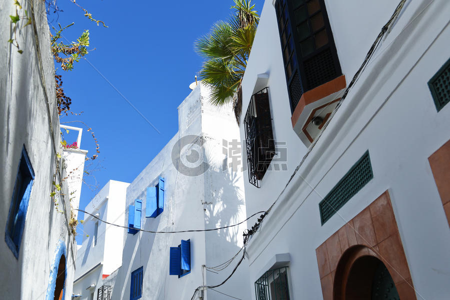 摩洛哥艾西拉小镇建筑图片素材免费下载