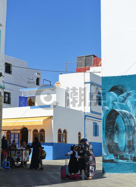 摩洛哥艾西拉小镇街道图片素材免费下载