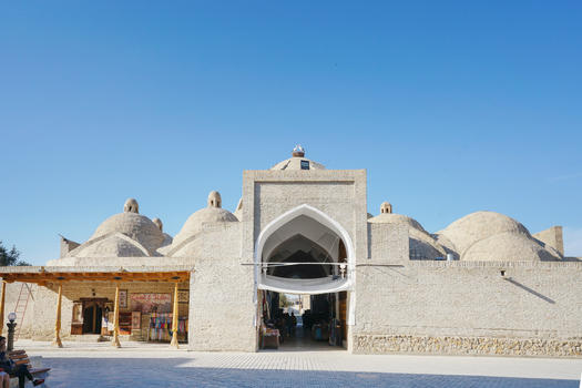 乌兹别克斯坦布哈拉清真寺宣礼塔图片素材免费下载