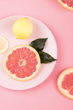 西柚柠檬水果组合图片素材免费下载