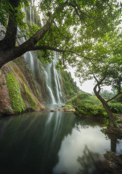 雨林瀑布图片素材免费下载