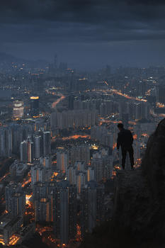 从山上俯览城市图片素材免费下载