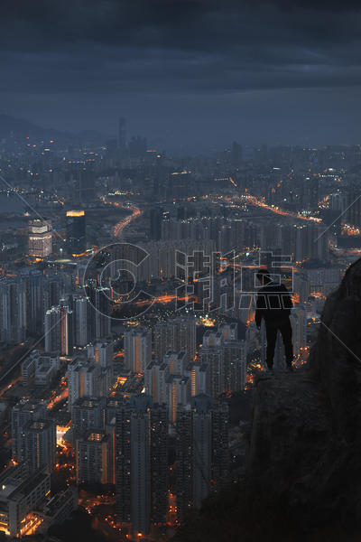 从山上俯览城市图片素材免费下载