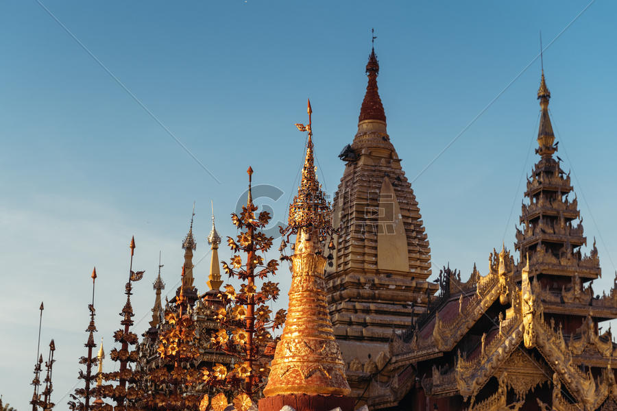 缅甸佛塔塔林图片素材免费下载