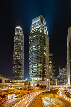 香港夜晚中环建筑图片素材免费下载