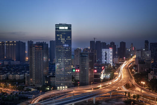 武汉城市建筑夜景图片素材免费下载