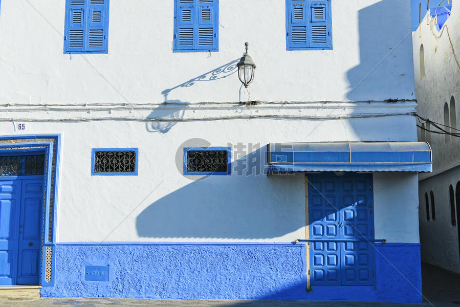 摩洛哥艾西拉小镇建筑图片素材免费下载