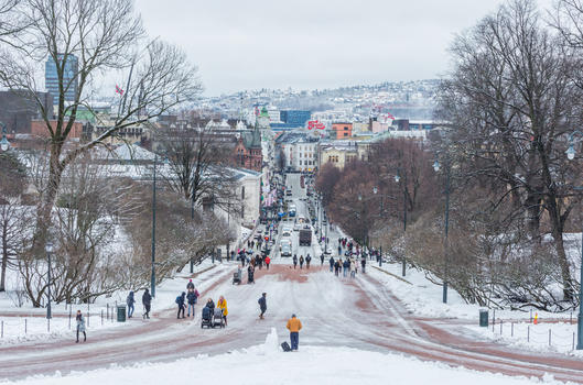 奥斯陆冬季城市风光图片素材免费下载