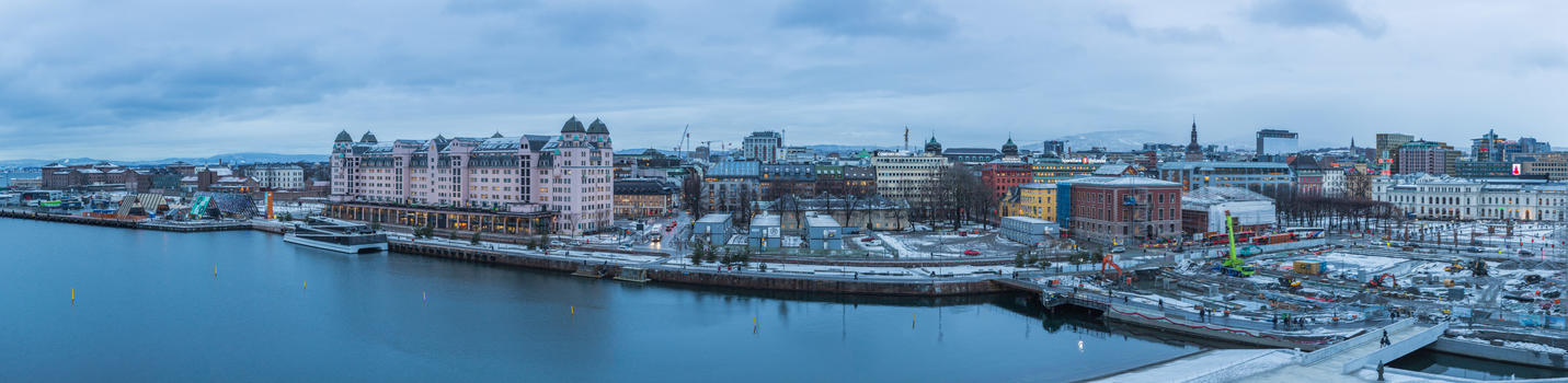 挪威奥斯陆城市全景图图片素材免费下载