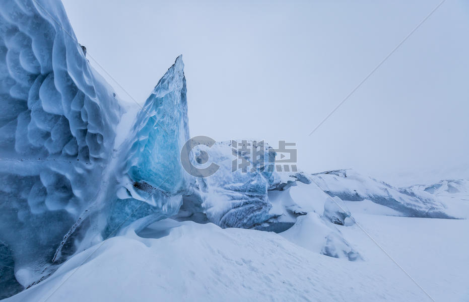 北极万年蓝色冰川图片素材免费下载