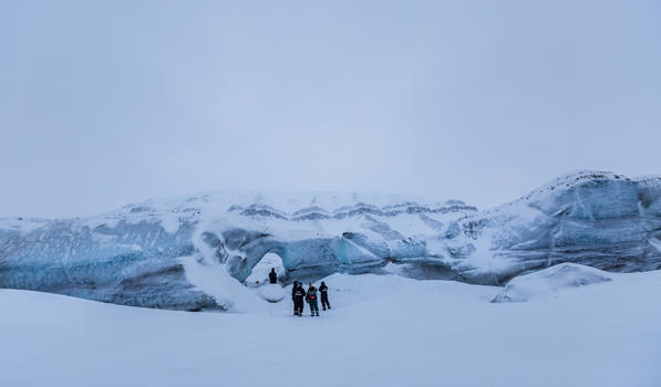 北极万年蓝色冰川图片素材免费下载