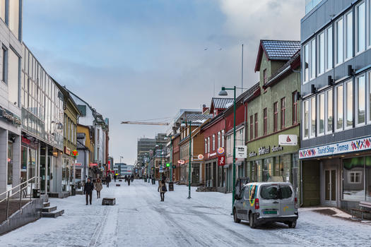挪威特罗姆瑟城市街景图片素材免费下载