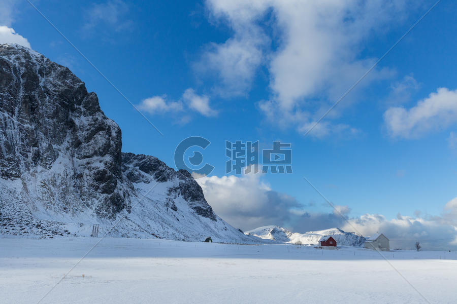北极圈挪威冬季雪景图片素材免费下载