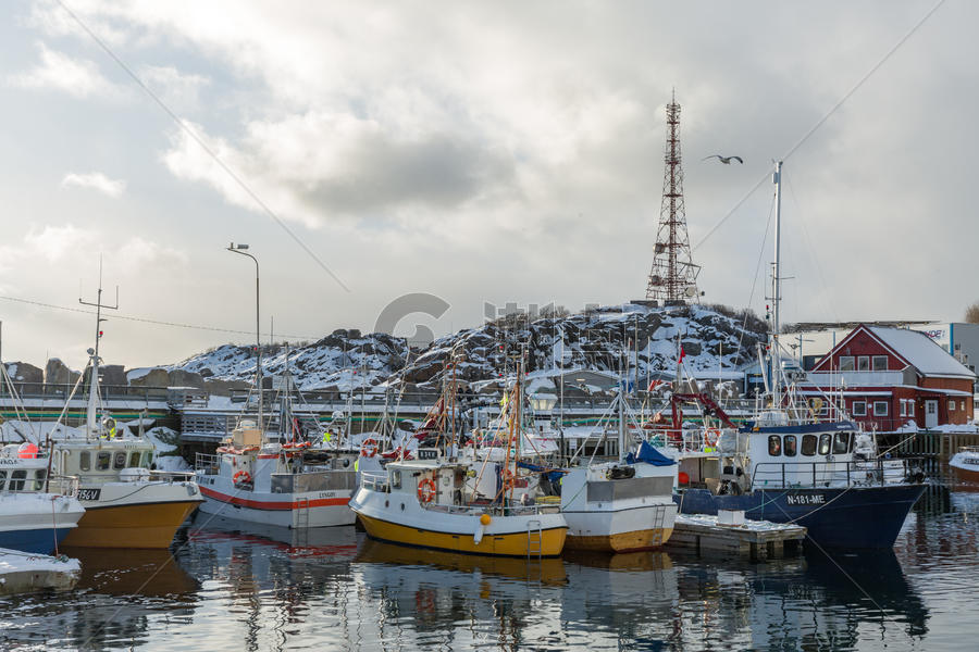 挪威罗弗敦群岛世界文化遗产Nusfjord渔村图片素材免费下载